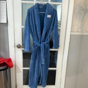 G47.  Blue Plush Bathrobe